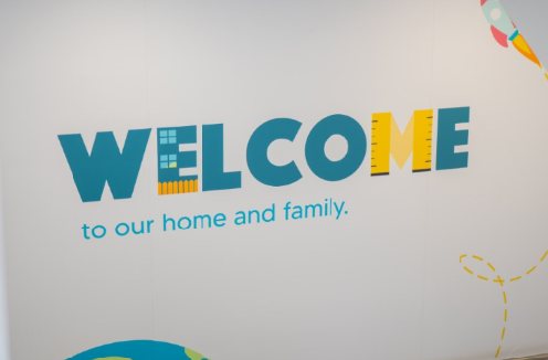 Welcome wall graphic