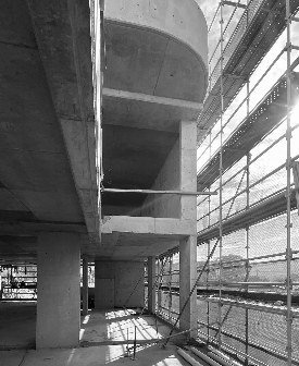 Concrete structure under construction